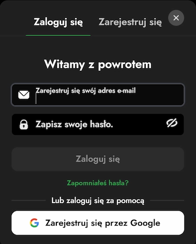Logowanie do OscarSpin Casino